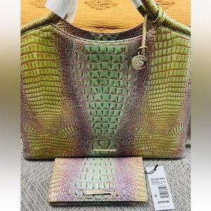 Brahmin Elaine Verbena Ombre Mini AND Ady Wallet. SET NWT. SET RETAILS $510